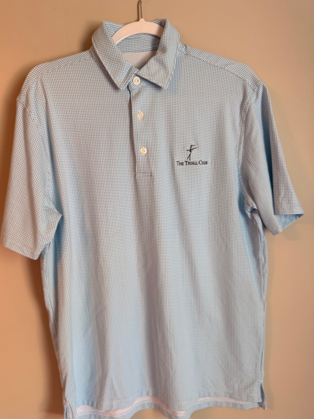 Men's The Tryall Club Blue IBKUL Polo golf Shirt NWOT athlesure Medium NWOT